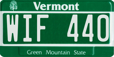 VT license plate WIF440