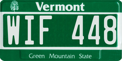 VT license plate WIF448