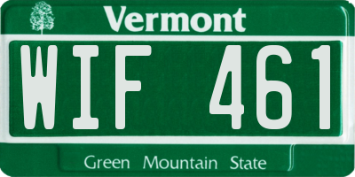 VT license plate WIF461