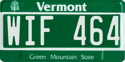 VT license plate WIF464