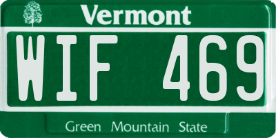 VT license plate WIF469