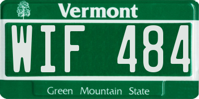VT license plate WIF484