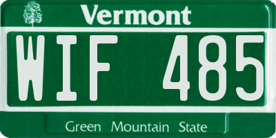 VT license plate WIF485