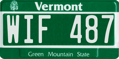 VT license plate WIF487