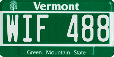 VT license plate WIF488