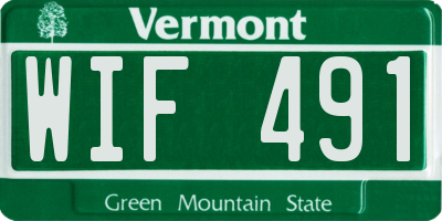 VT license plate WIF491