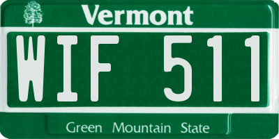 VT license plate WIF511