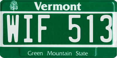 VT license plate WIF513