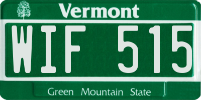 VT license plate WIF515