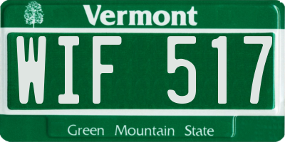VT license plate WIF517