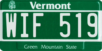 VT license plate WIF519