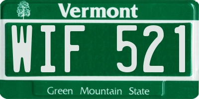 VT license plate WIF521