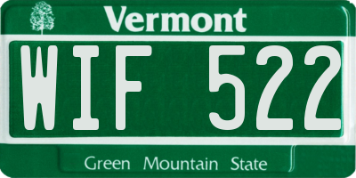 VT license plate WIF522
