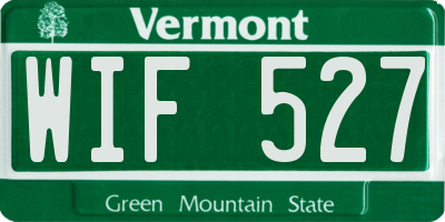 VT license plate WIF527