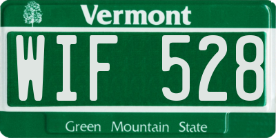 VT license plate WIF528
