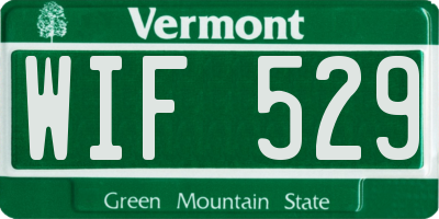VT license plate WIF529