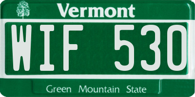 VT license plate WIF530