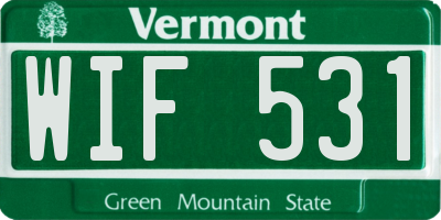 VT license plate WIF531