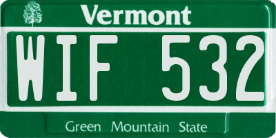VT license plate WIF532