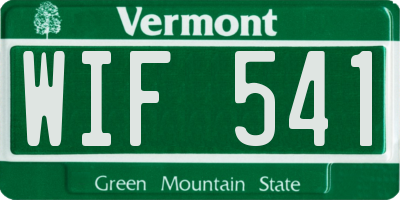 VT license plate WIF541