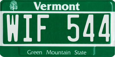 VT license plate WIF544