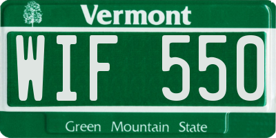 VT license plate WIF550