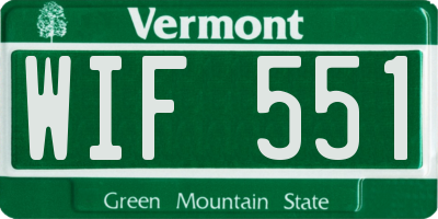 VT license plate WIF551