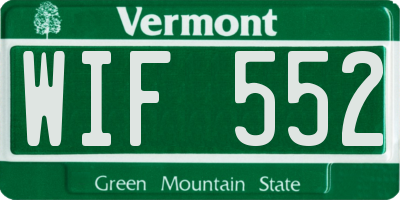 VT license plate WIF552
