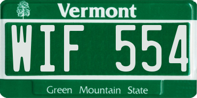 VT license plate WIF554