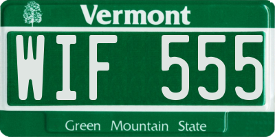 VT license plate WIF555