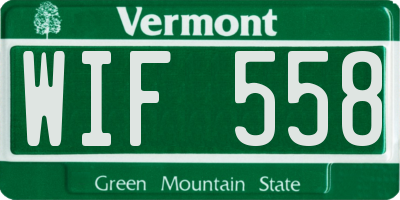 VT license plate WIF558