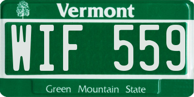 VT license plate WIF559