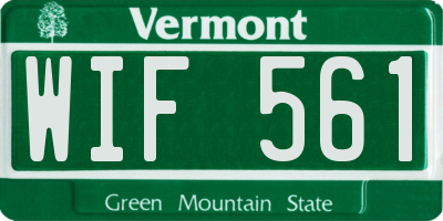 VT license plate WIF561