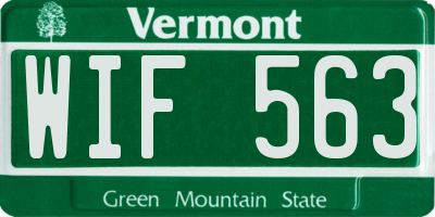 VT license plate WIF563