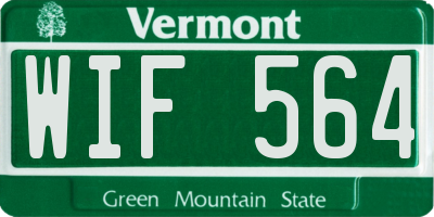 VT license plate WIF564