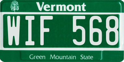 VT license plate WIF568