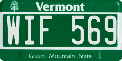 VT license plate WIF569