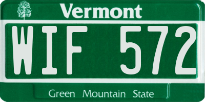 VT license plate WIF572
