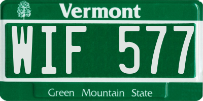 VT license plate WIF577