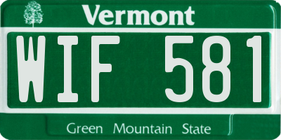 VT license plate WIF581