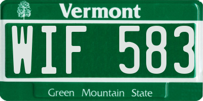 VT license plate WIF583