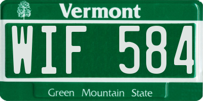 VT license plate WIF584