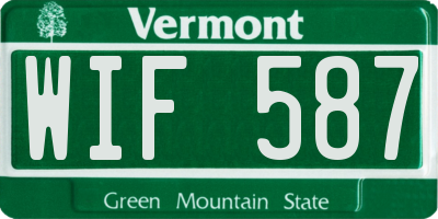 VT license plate WIF587