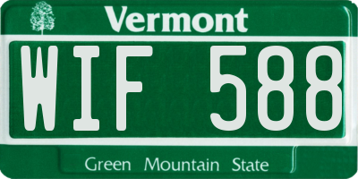 VT license plate WIF588