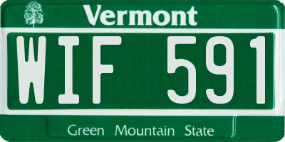 VT license plate WIF591