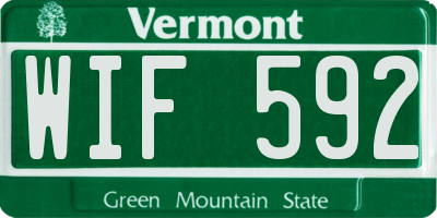 VT license plate WIF592
