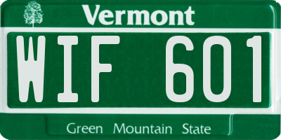 VT license plate WIF601