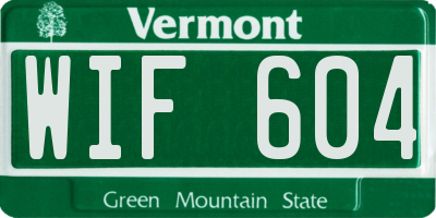 VT license plate WIF604