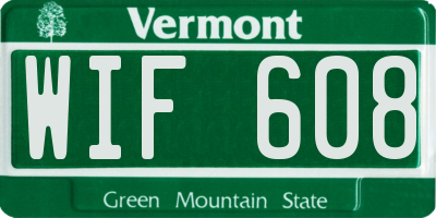 VT license plate WIF608