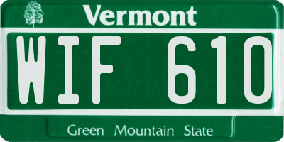 VT license plate WIF610